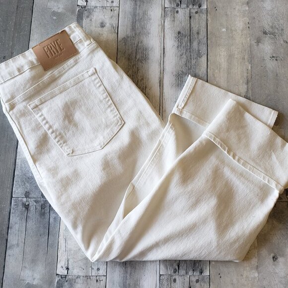 NWT - Frye White Women's Cuffed Crop Jean – Size 10/30 - Picture 1 of 5